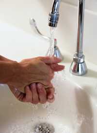 washing hands