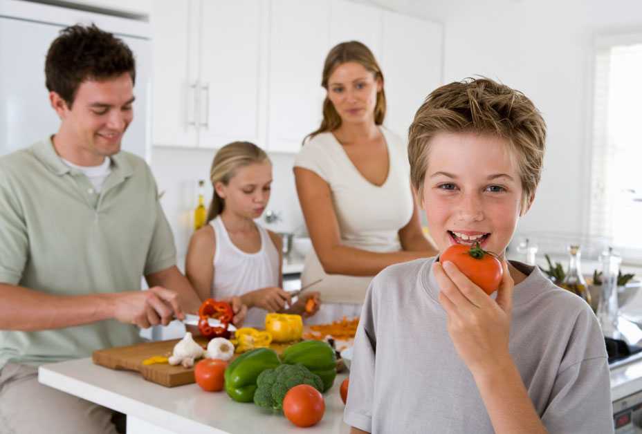 Family eating