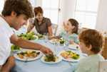 Family having dinner