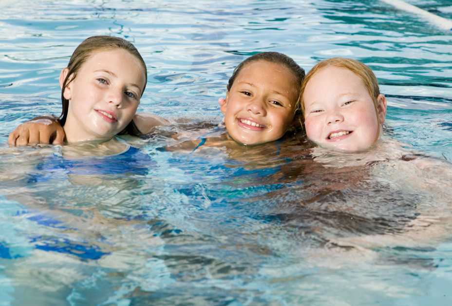 Children in swimming pool