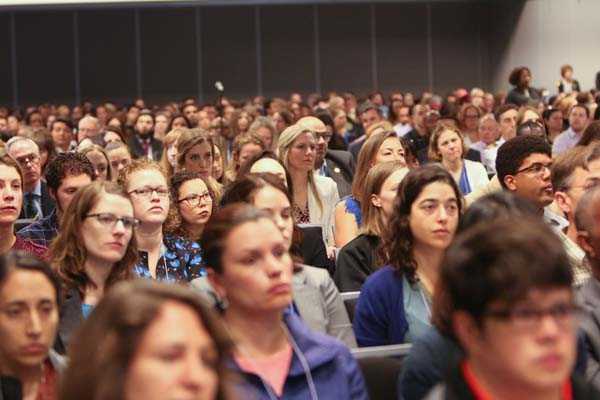 Captive audience during opening session