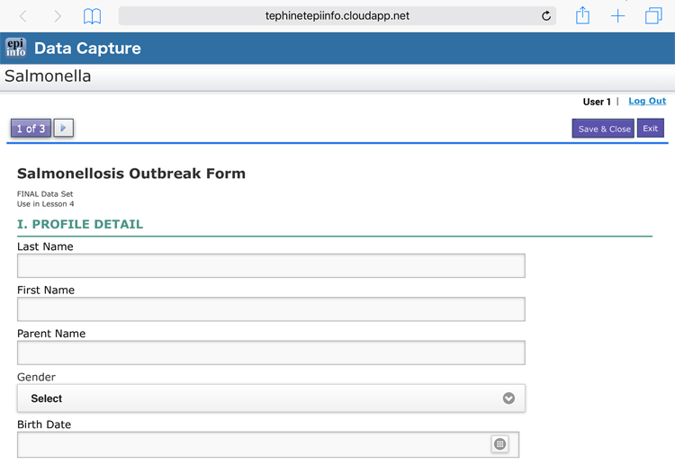 Epi Info™ Cloud Data Analytics (beta) Screenshot