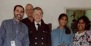 Photo of the Epi Info™ 2000 Development Team. Tom Arner, Karl Brendel, Andy Dean, Sireesha Sangam, and Godha Sunki.