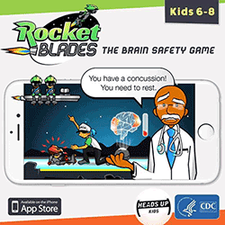 Download the Rocket Blades Brain Safety Game for kids 6-8.