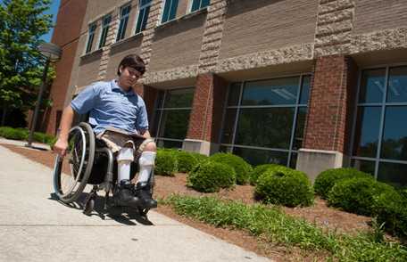 Man using wheelchair