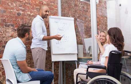 Group of business people discussing ideas