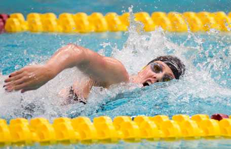 Olympian Missy Franklin competing