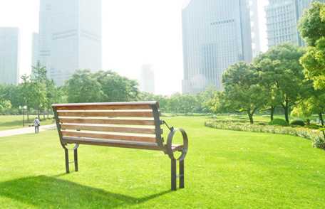 Bench in city park