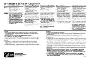 Influenza Specimen Collection Desk Reference Guide