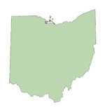 map of the state of Ohio