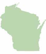 map of the state of Wisconsin