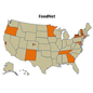 Graphic: FoodNet map