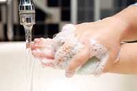 Image of hand washing. 