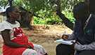 Disease detective Victor Inhane conducts Zika case investigation in a Guinea-Bissau community.