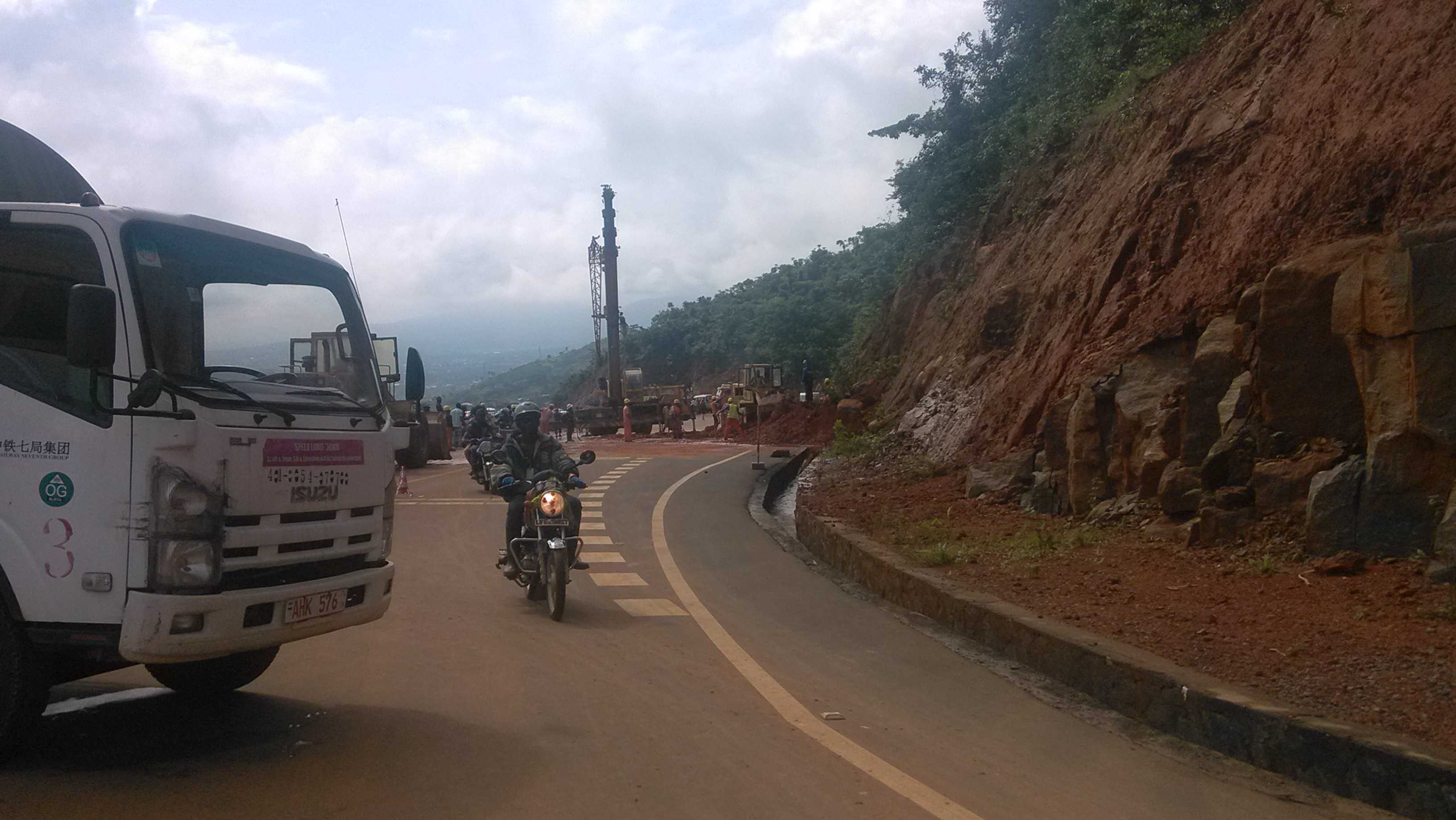 On the road in Sierra Leone.  