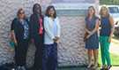 CDC and the North American Association of Central Cancer Registries (NAACCR) assess medical facilities in St. Croix for cancer case ascertainment. Left to right: Betsy Kohler, NAACCR; Kathleen Arnold-Lewis, U.S. Virgin Islands Department of Health; Dr. Mona Saraiya, CDC; Dr. Michelle O’Hegarty, CDC; Dr. Hilda Razzaghi, CDC