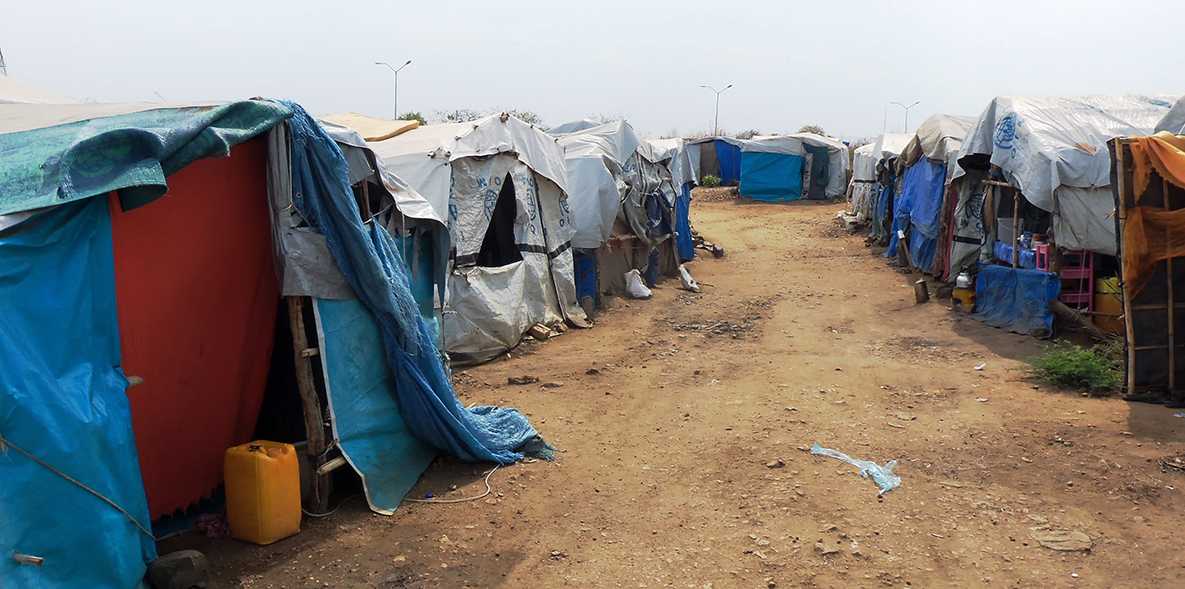 Dwellings inside the camp when nobody is around