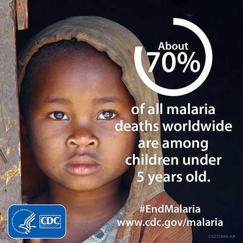 About 70% of all malaria deaths worldwide are among children under 5 years old. www.cdc.gov/globalhealth