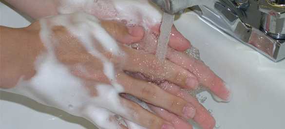 Exhibits hand washing