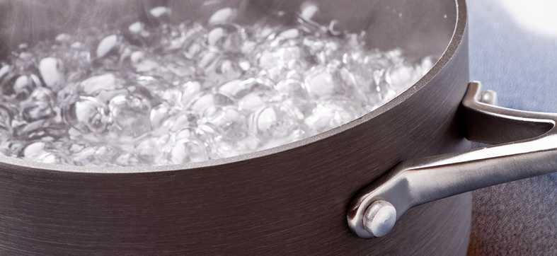 boiling pot of water