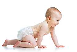 Baby crawling