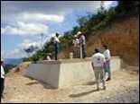 Water storage tank for small community