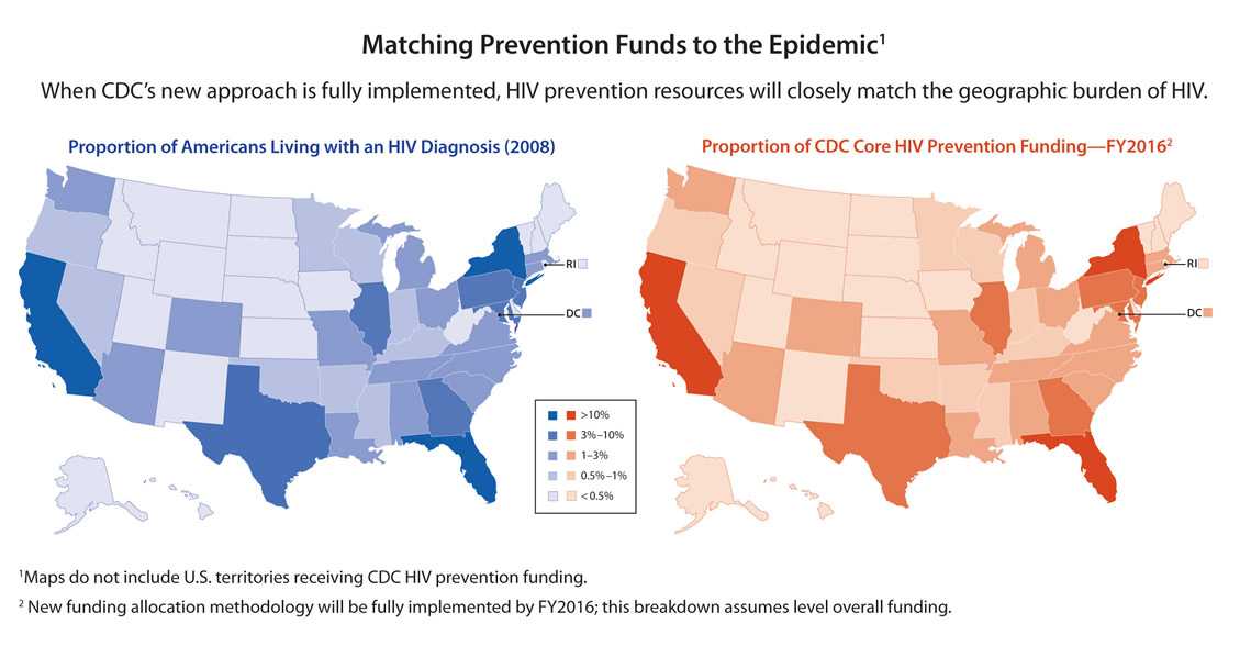 This is a map of the United States showing the proportion of Americans living with an HIV diagnosis in 2008 by state