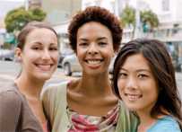 photo of three women