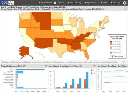 	WISQARS Mobile: image of cost module map