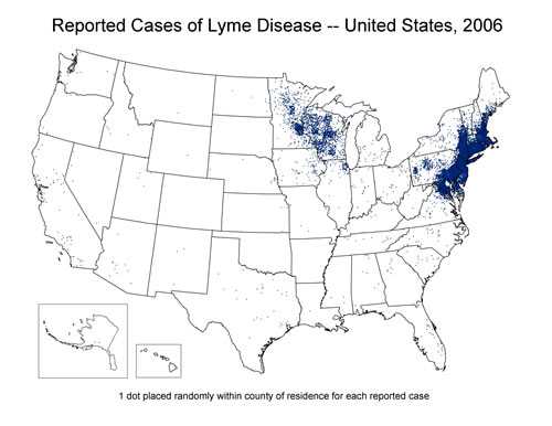 Reported Cases of Lyme Disease 2006