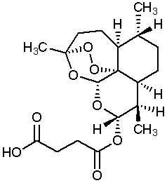 Chemical structure of artesunate