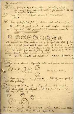 Page from Sir Ronald Ross' notebook.