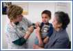 A child receiving a vaccine