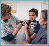 Child getting a vaccine