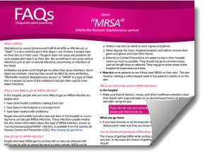 MRSA fact sheet