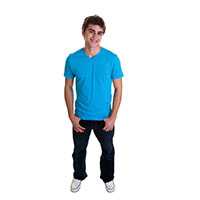 Teen boy in a blue shirt