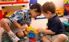 Kids playing with blocks