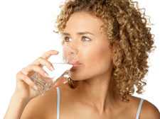 Woman drinking water