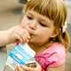 Girl drinking milk