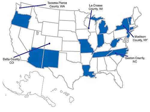 Safe WATCH 2015-2020 Grantees Map.