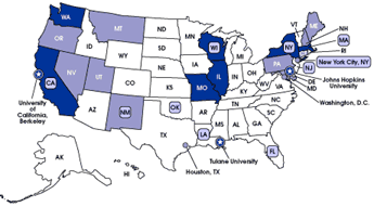 Environmental Public Health Tracking Projects Map