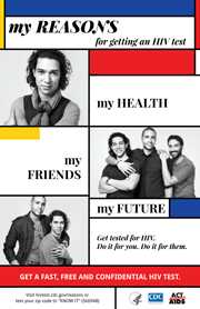 My reasons for getting an HIV test – my health, my friends, my future. Get tested for HIV. Do it for you. Do it for them. Get a fast, free, and confidential HIV test. Visit hivtest.cdc.gov/reasons or text your zip code to “KNOW IT” (566948). 