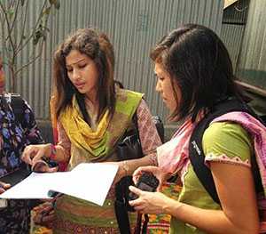 Jennifer Farrar (right) and Shampa Saha