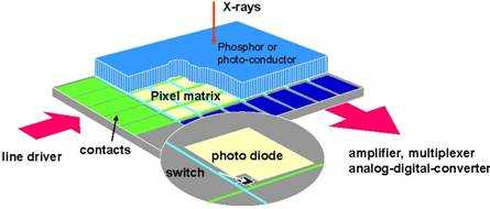 Figure 3. Schematic of a flat-panel detector.