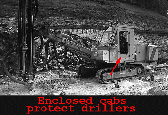 enclosed cabs protect drillers