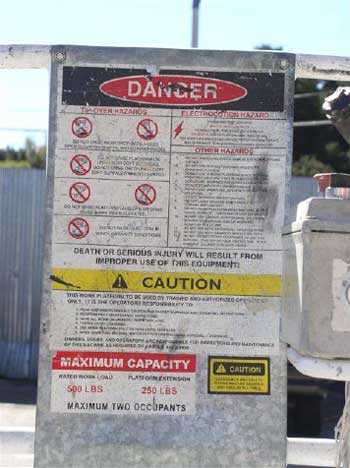 danger placard