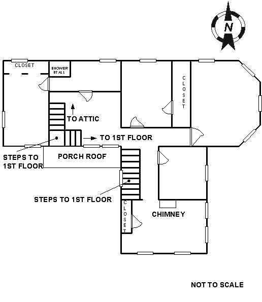 Second floor layout of the structure.