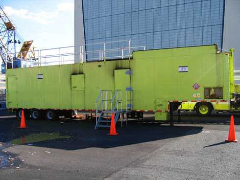 Photograph, live-fire training utilizing a burn trailer