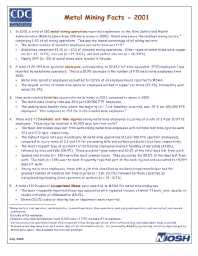 Image of publication Metal Mining Facts - 2001