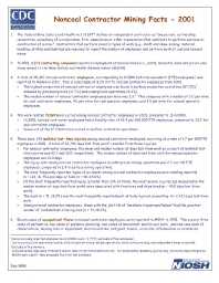 Image of publication Noncoal Contractor Mining Facts - 2001